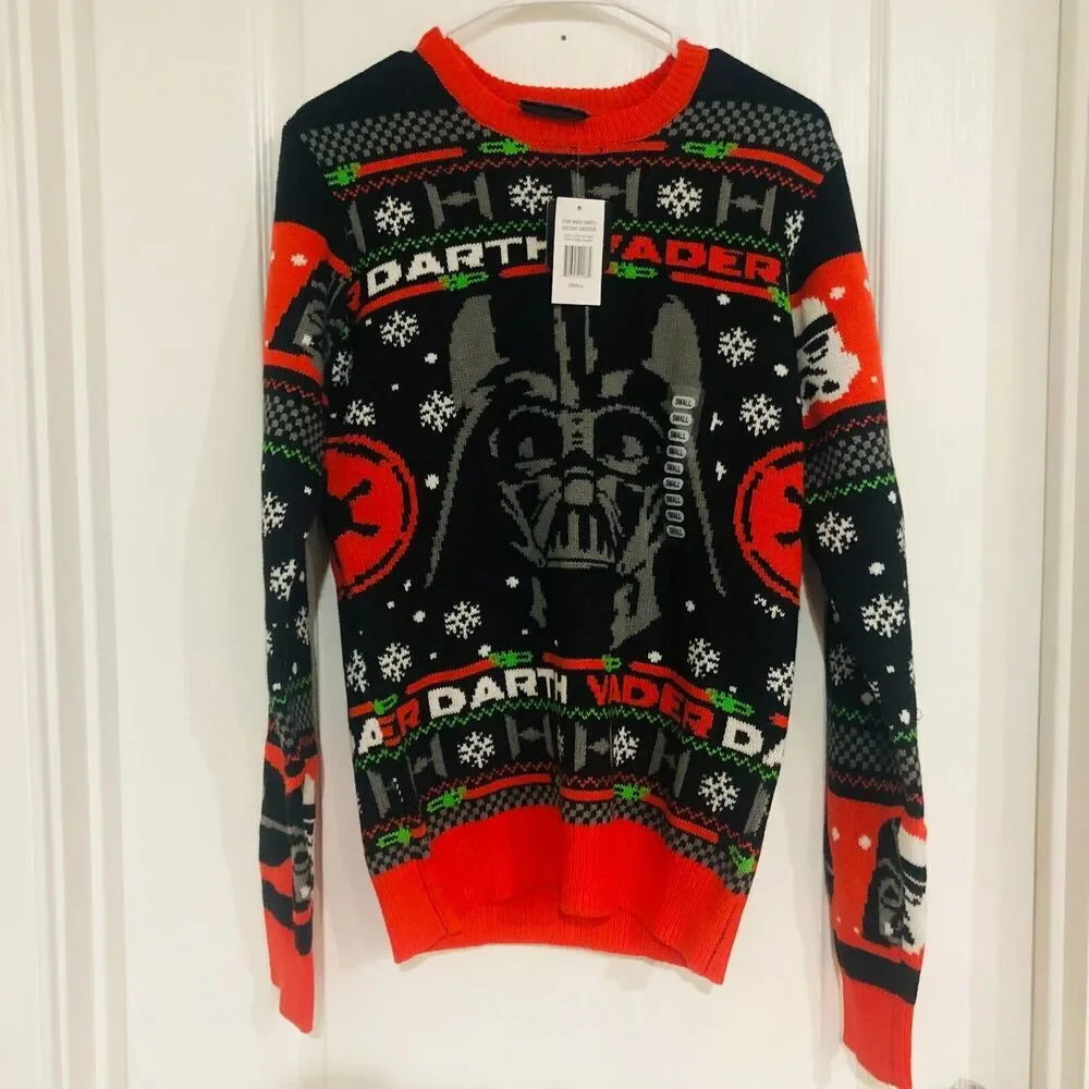 Geeknet Star Wars Darth Vader Holiday Men's Sweater GameStop Exclusive Small NWT
